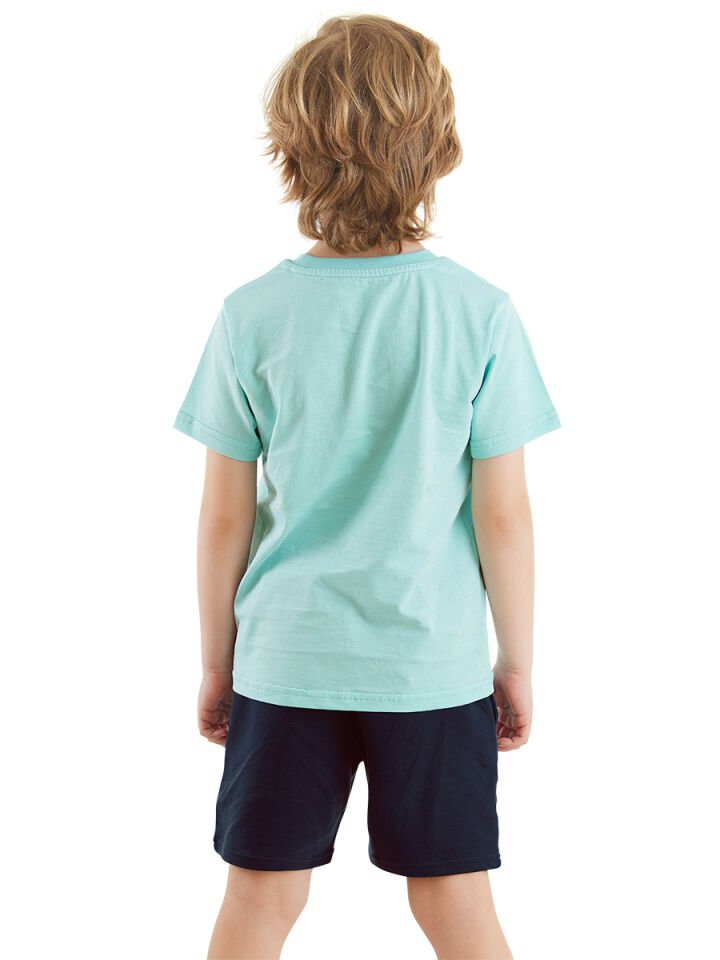Let's Surf Erkek Çocuk T-shirt Şort Takım 8 Y - Mavi