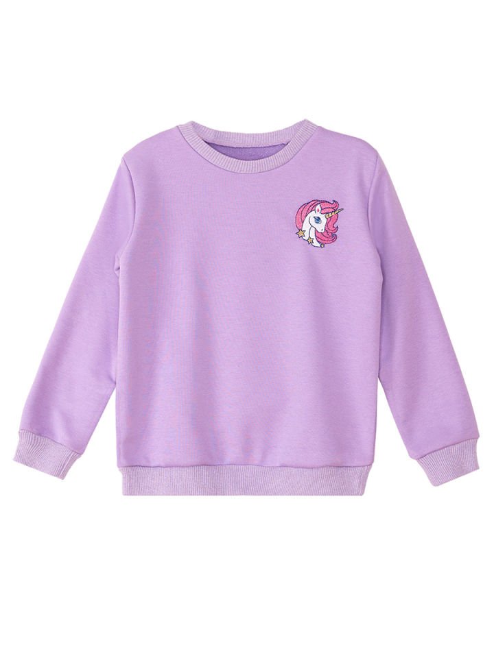Unicorn Kız Çocuk Sweatshirt 5 Y - Lila