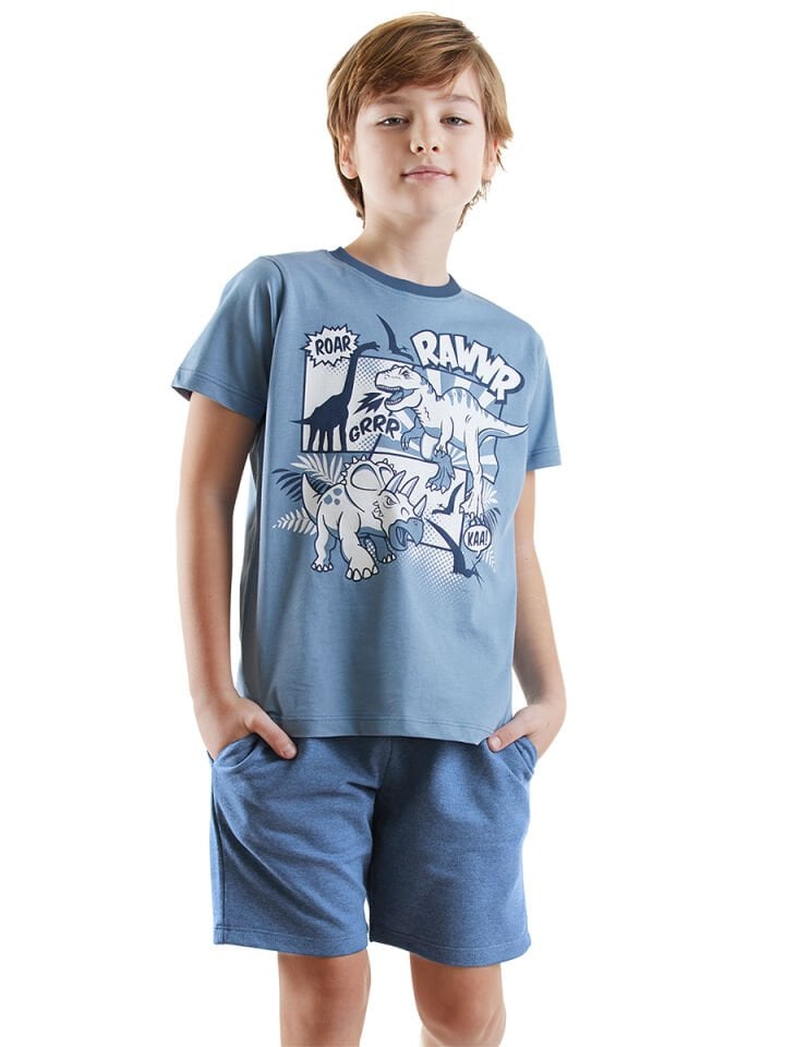 Dinolar Erkek Çocuk T-shirt Şort Takım