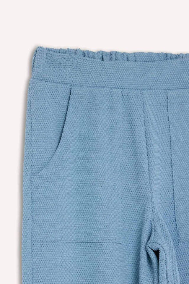 Kız Çocuk Wide Leg Geniş Bol Paça Beli Lastikli Eşofman Altı
