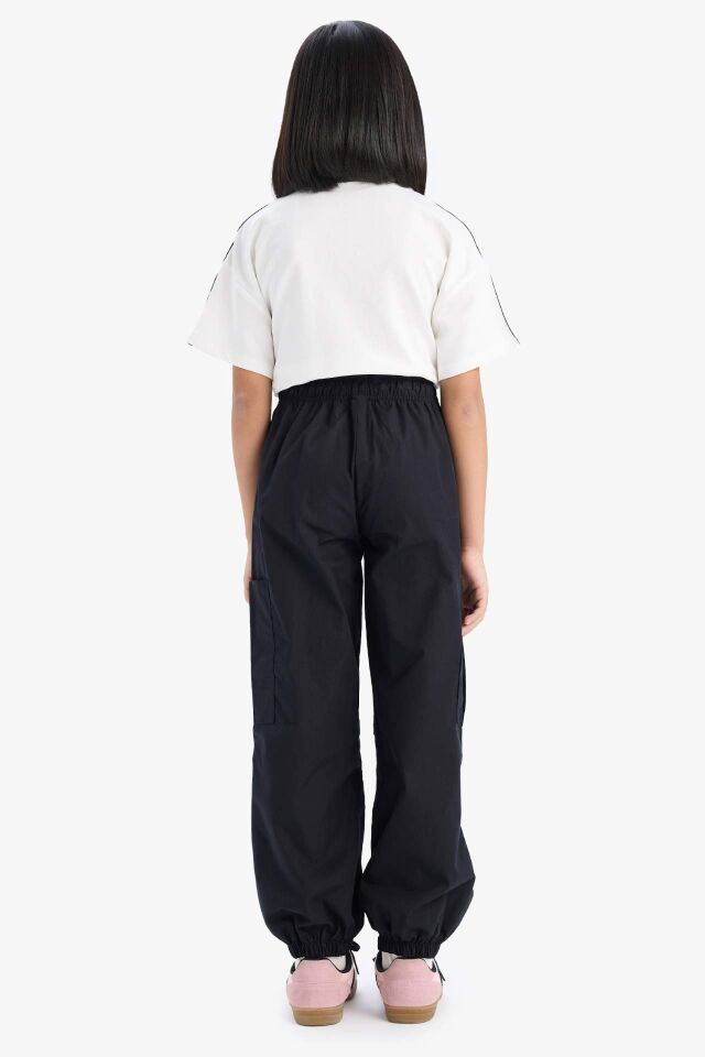 Kız Çocuk Paraşüt Kargo Jogger Paça Pantolon