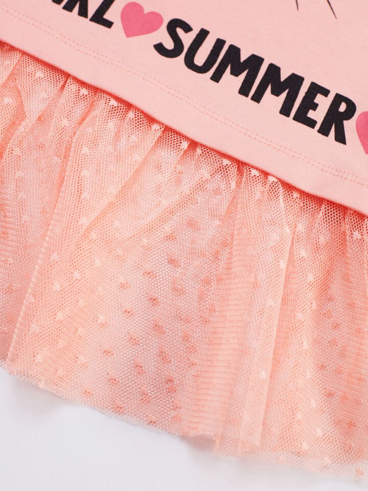 Summer Girl Kız Çocuk Tunik Tayt Takım 4 Y - Pembe, Siyah