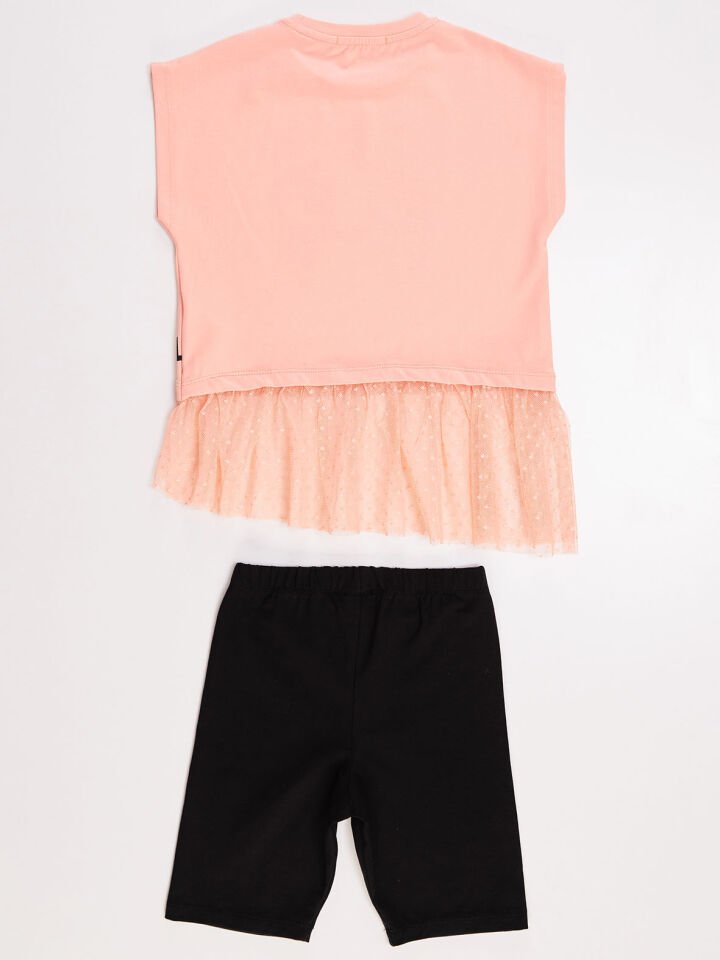 Summer Girl Kız Çocuk Tunik Tayt Takım 5 Y - Pembe, Siyah