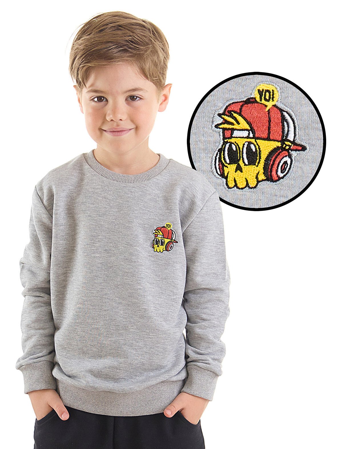 Kurukafa Erkek Çocuk Gri Sweatshirt 10 Y - Gri
