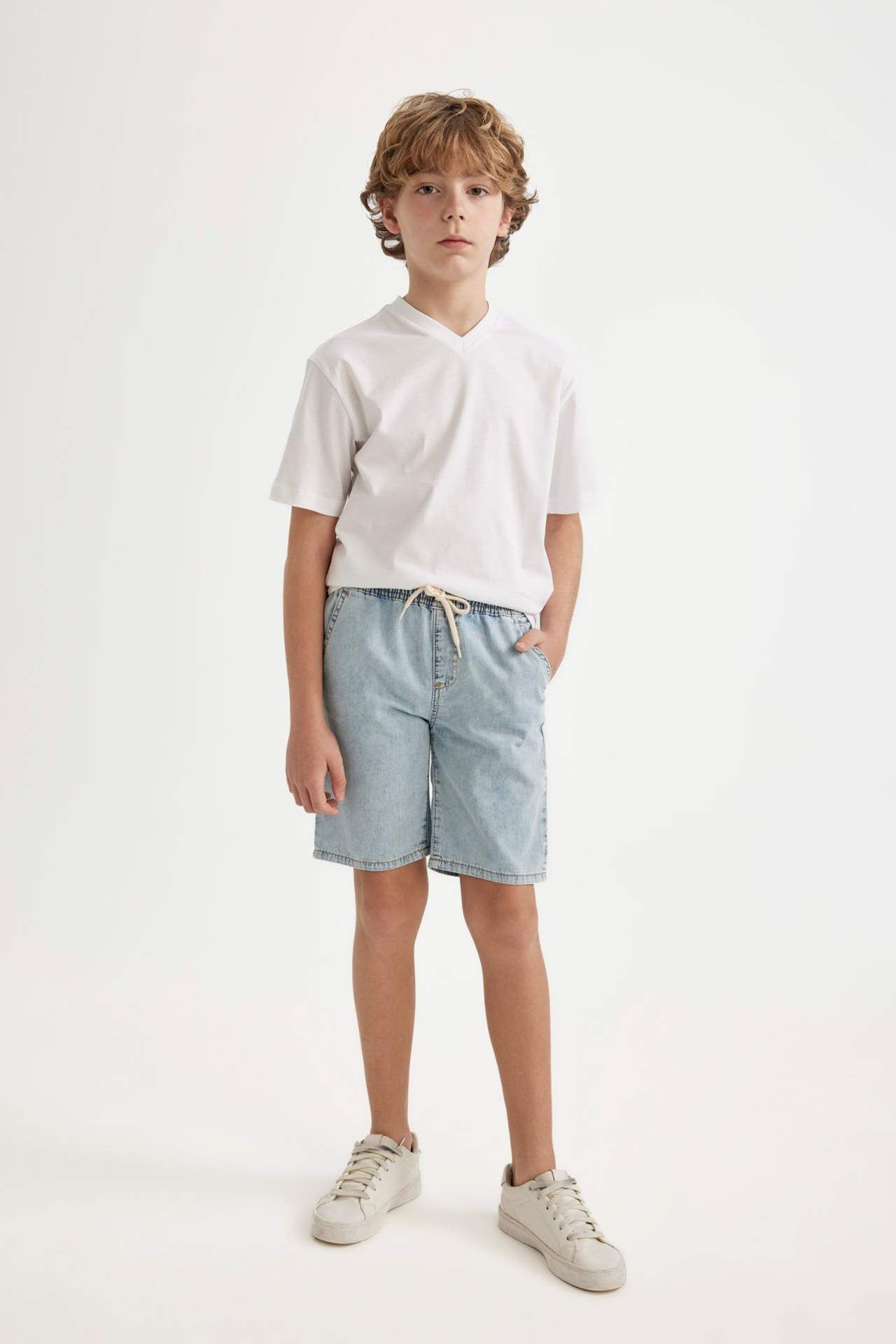 Erkek Çocuk Jean Basic Düz Şort