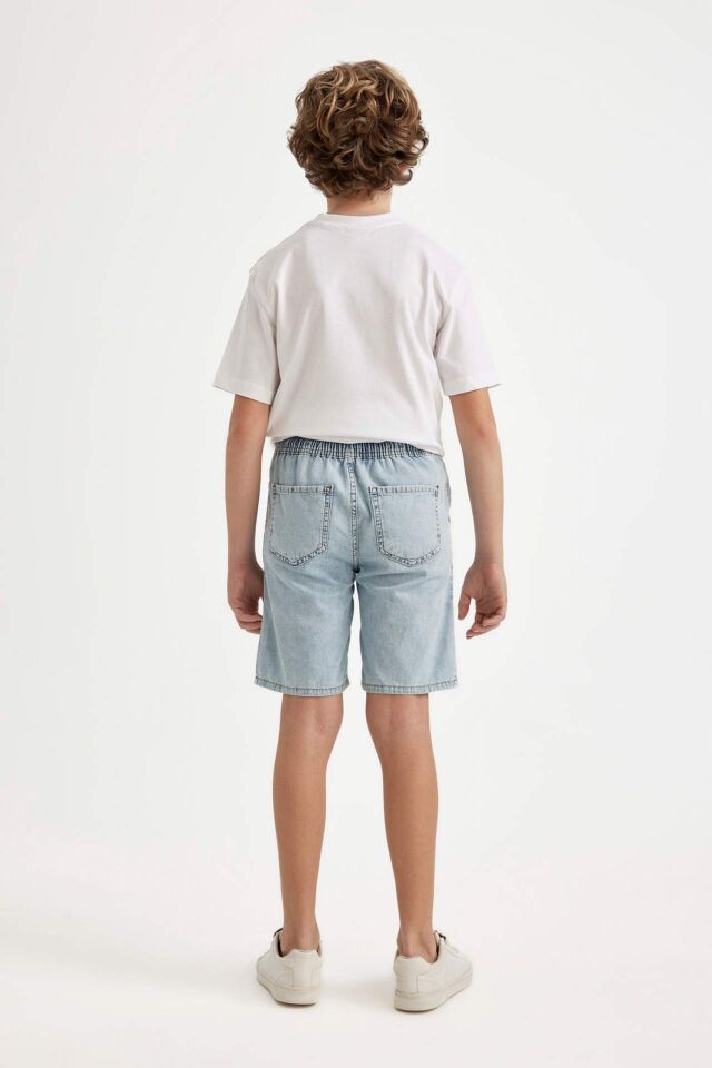 Erkek Çocuk Jean Basic Düz Şort