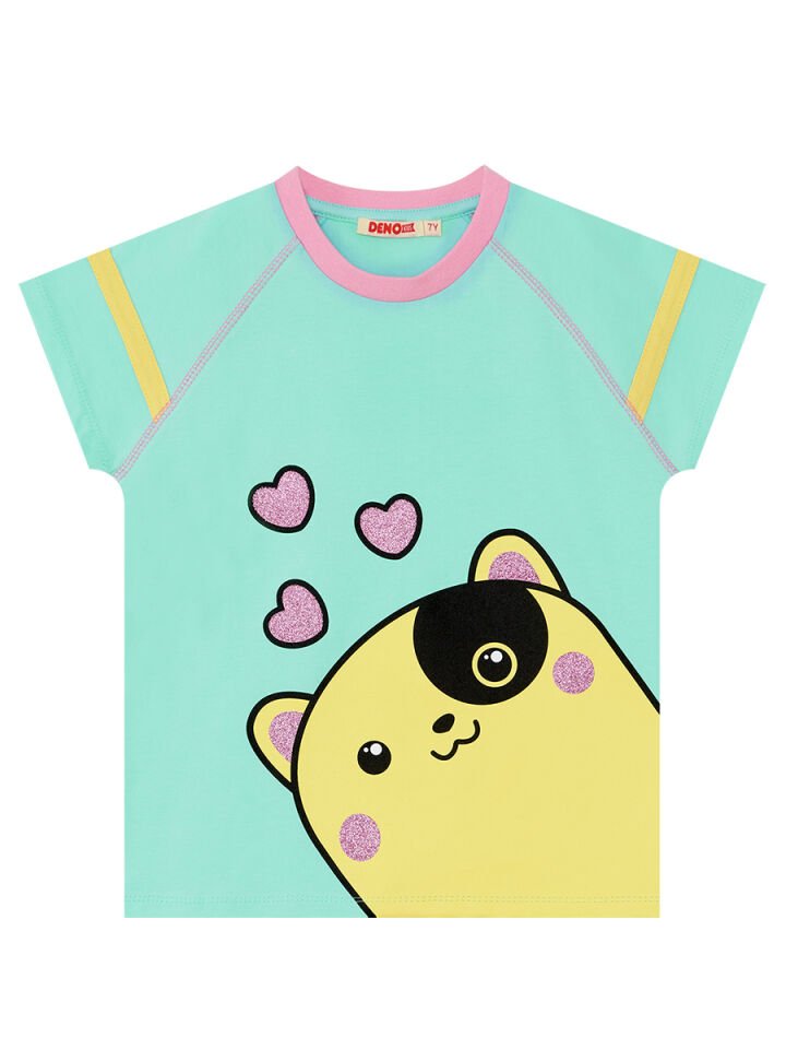 Kalpler Kız Çocuk T-shirt Şort Takım