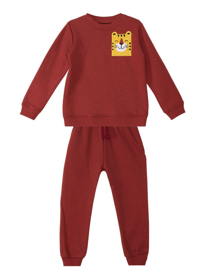 Tiger Erkek Çocuk Eşofman Takım 2 Y - Bordo