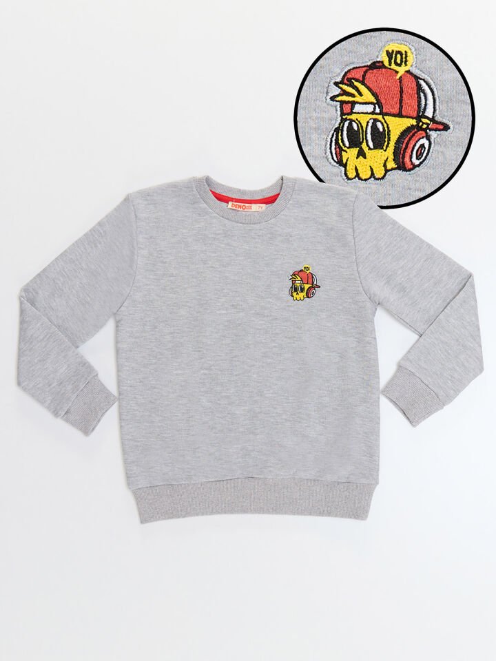 Kurukafa Erkek Çocuk Gri Sweatshirt 8 Y - Gri