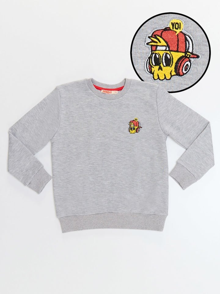 Kurukafa Erkek Çocuk Gri Sweatshirt 9 Y - Gri