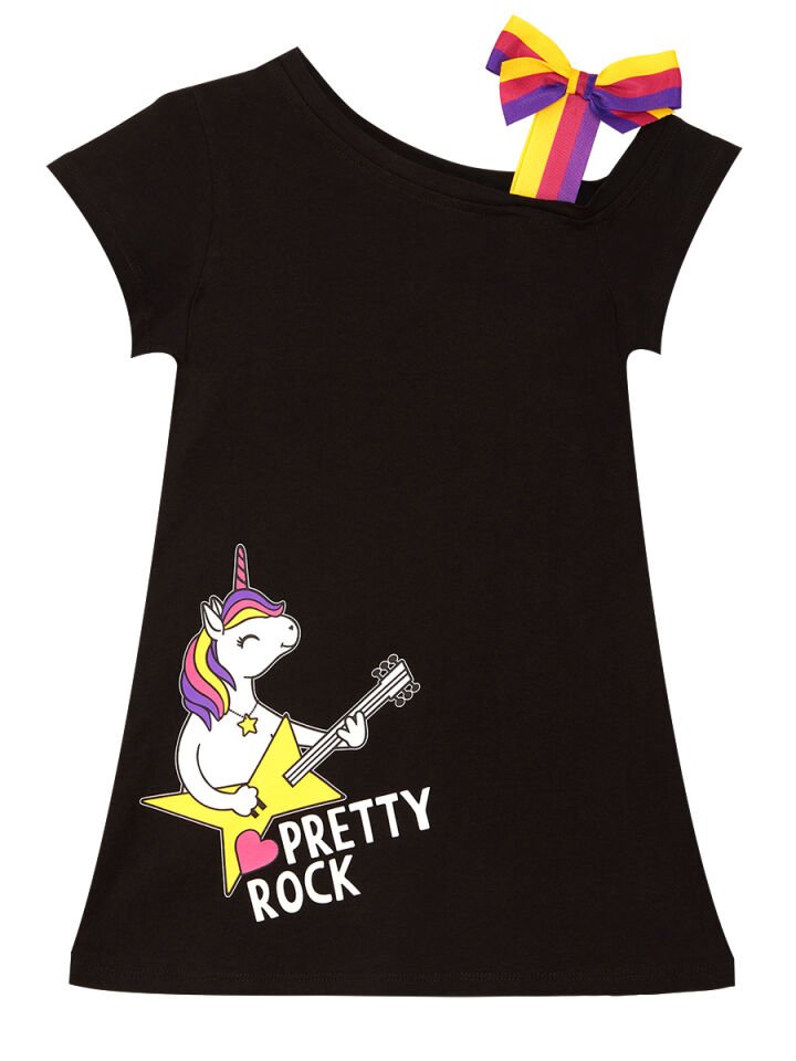 Unicorn Rock Kız Çocuk Siyah Elbise 9 Y - Siyah