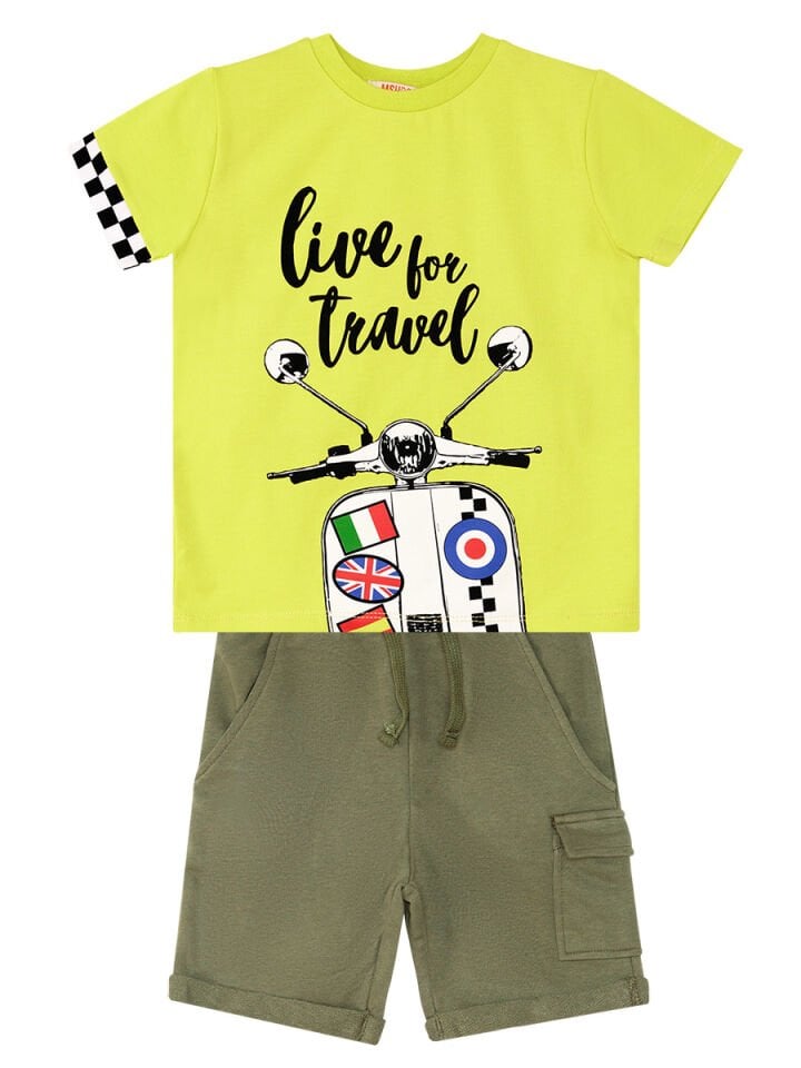 Motosiklet Turu Erkek Çocuk T-Shirt Şort Takım
