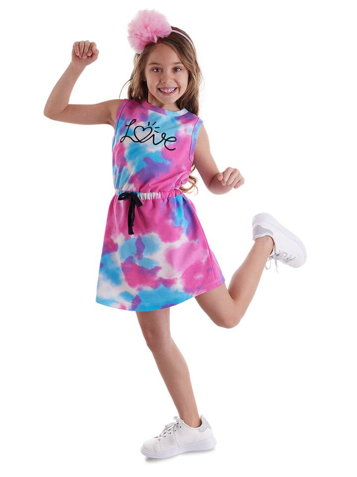 Love Batik Kız Çocuk Elbise 9 Y - Pembe