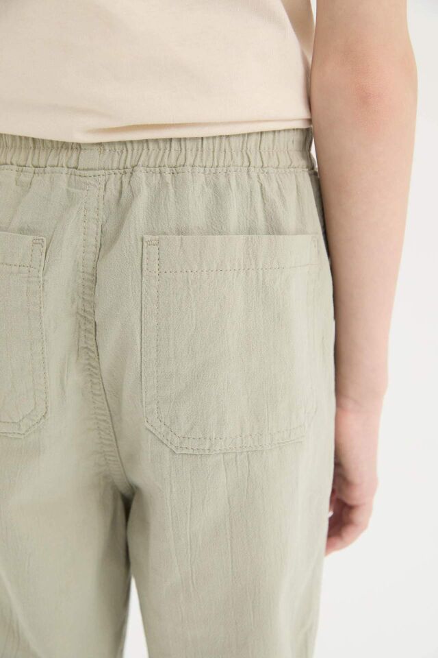 Erkek Çocuk Loose Fit Standart Paça Gofre Dokulu Pantolon
