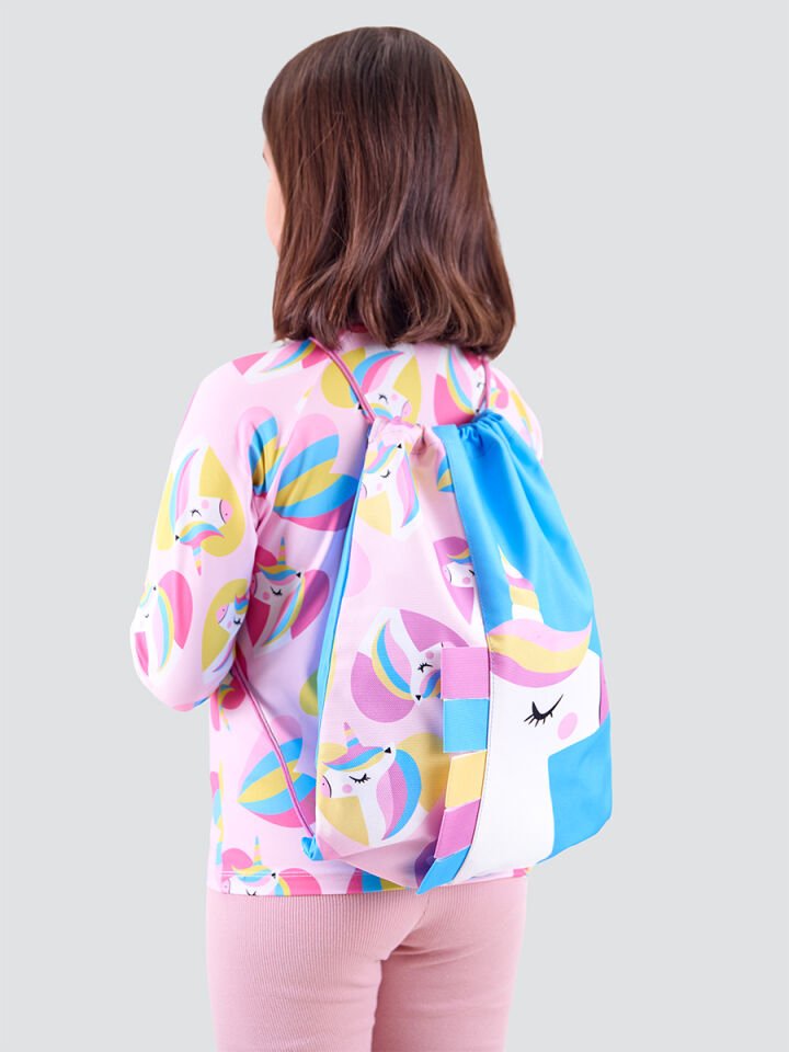 Unicorn Kız Çocuk Sırt-Plaj Çantası Standart - Pembe