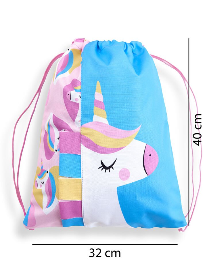 Unicorn Kız Çocuk Sırt-Plaj Çantası Standart - Pembe