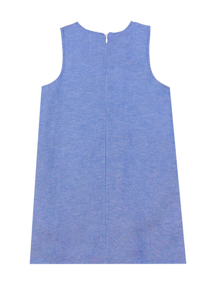 İkiz Kedi Kız Çocuk Mavi Elbise