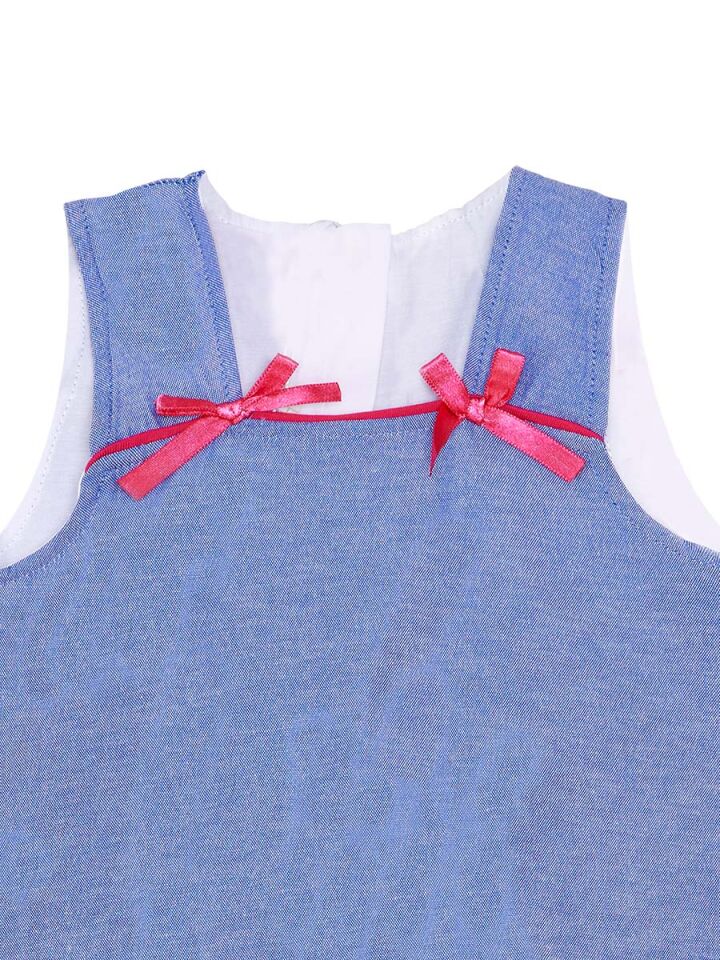 İkiz Kedi Kız Çocuk Mavi Elbise