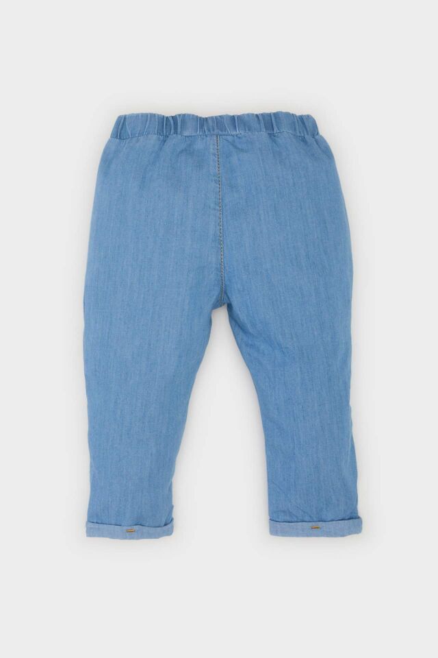 Erkek Bebek Beli Lastikli Jean Pantolon