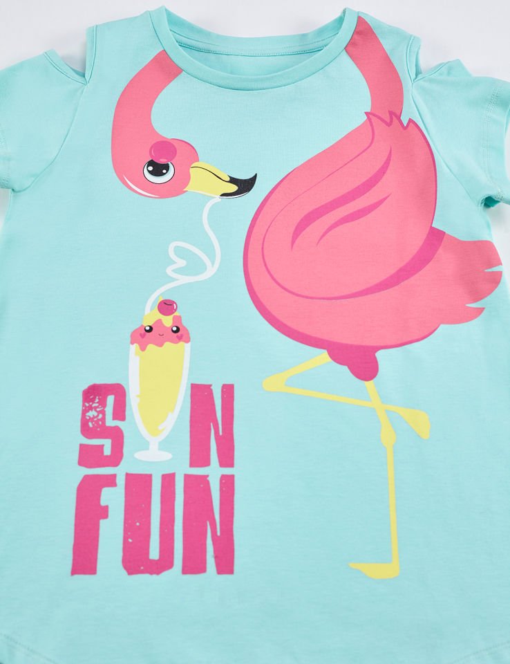 Sun Fun Kız Çocuk Tunik Tayt Takım 4 Y - Mavi Sarı