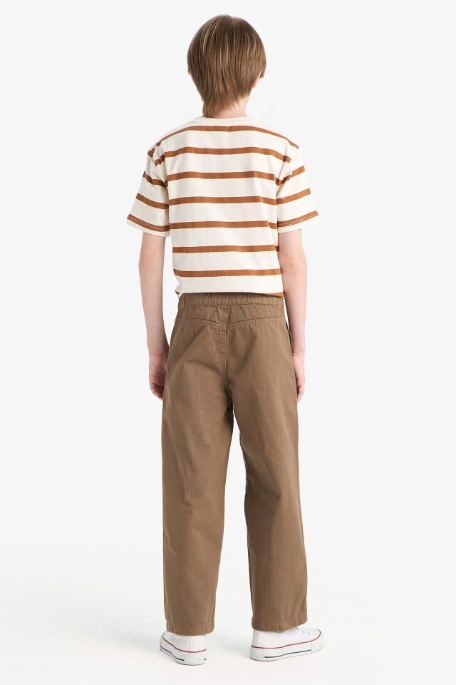 Erkek Çocuk Loose Fit Beli Lastikli Twill Pantolon