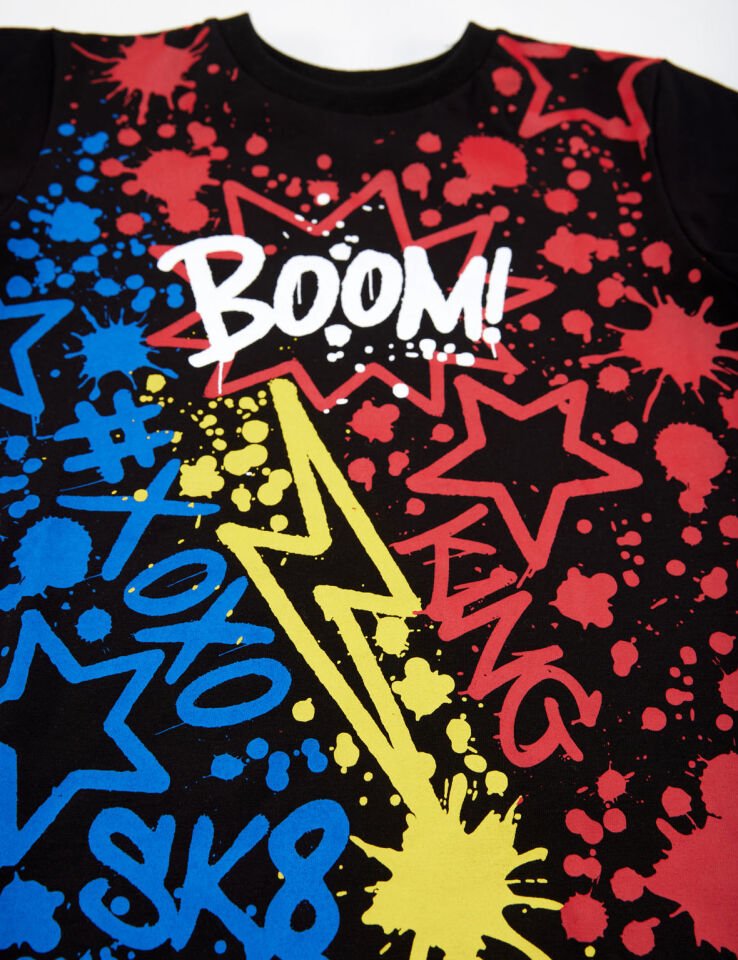 Hey Boom Erkek Çocuk T-shirt Pantolon Takım 10 Y - Siyah