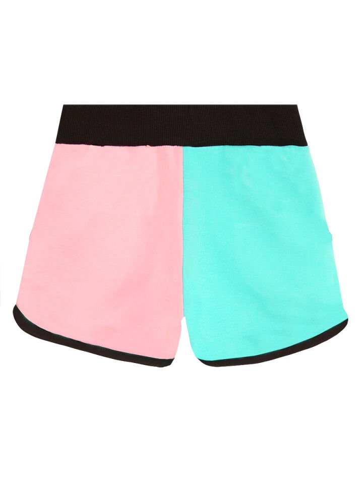 Renkli Yıldız Kız Çocuk T-Shirt Şort Takım