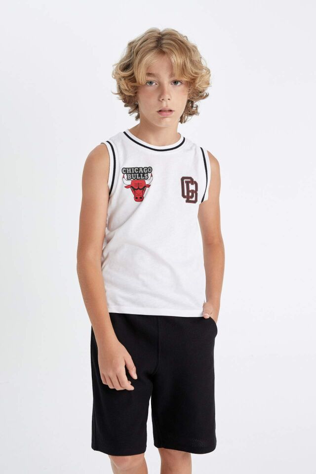 Erkek Çocuk NBA Chicago Bulls Bisiklet Yaka Atlet