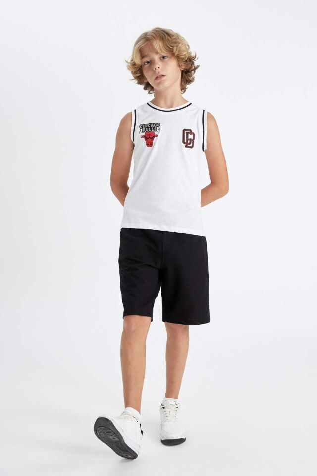 Erkek Çocuk NBA Chicago Bulls Bisiklet Yaka Atlet
