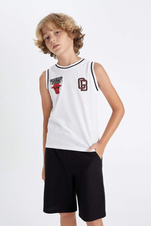 Erkek Çocuk NBA Chicago Bulls Bisiklet Yaka Atlet