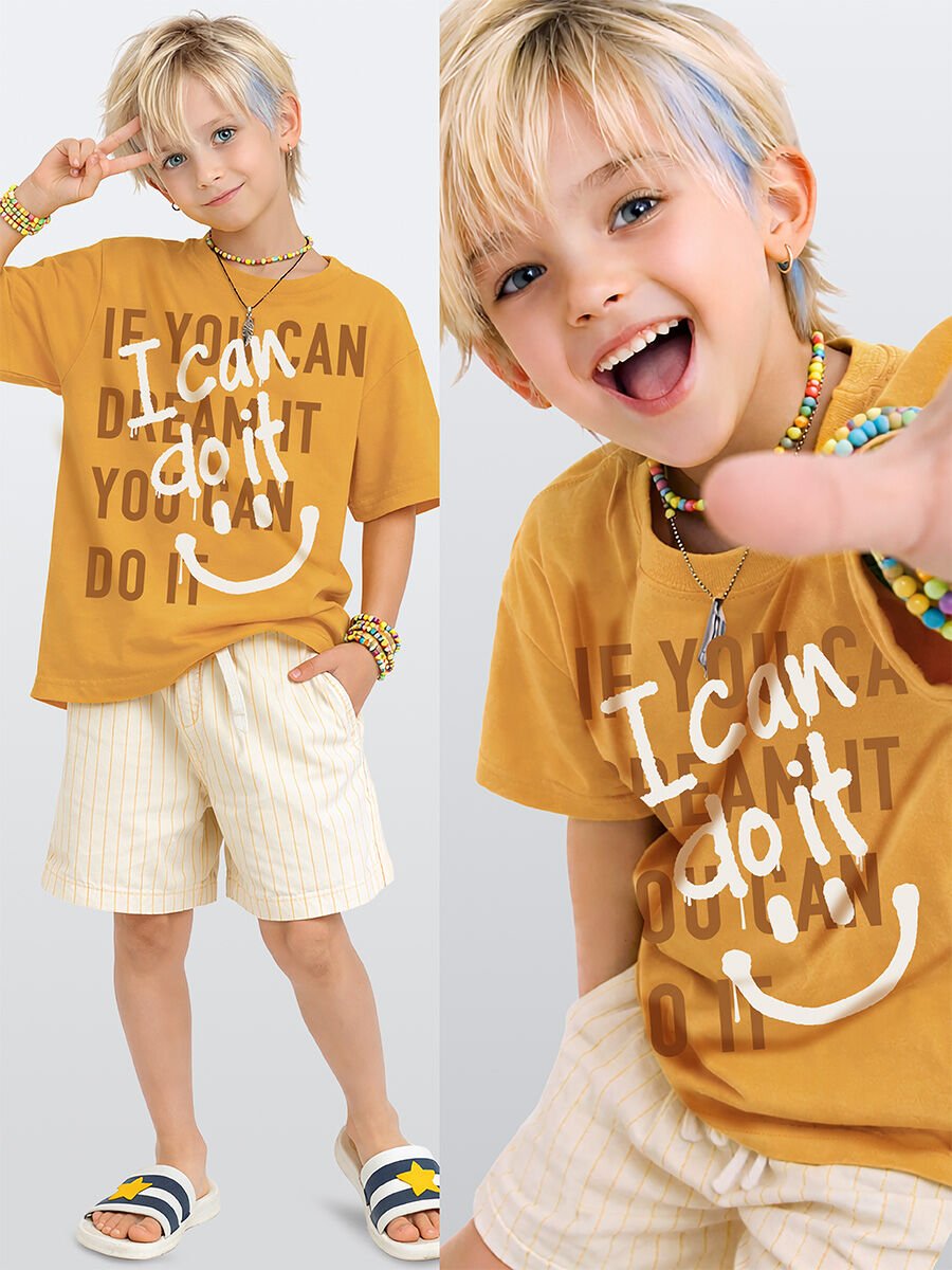 I Can Erkek Çocuk T-shirt Şort Takım 5Y - 0