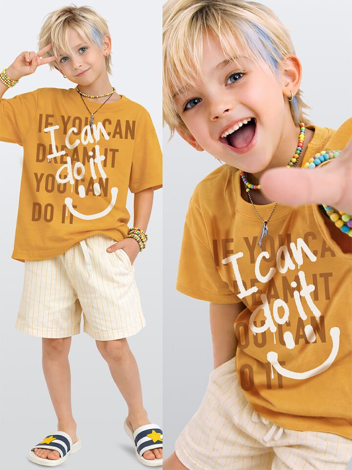 I Can Erkek Çocuk T-shirt Şort Takım 5Y - 0