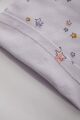 Kız Bebek Pijama Takımı Waffle Yıldız Desenli Uzun Kollu Üst Beli Lastikli Uzun Alt