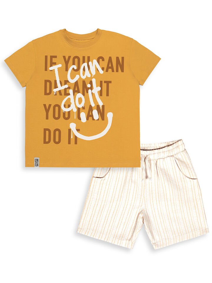 I Can Erkek Çocuk T-shirt Şort Takım 9Y - 0