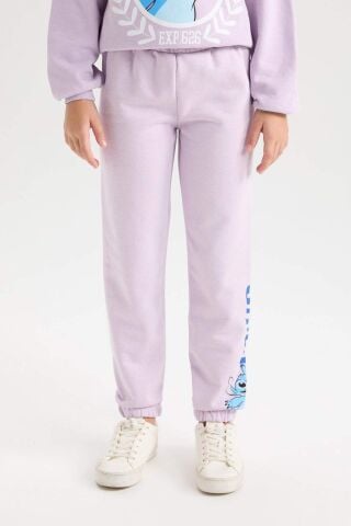 Kız Çocuk Disney Lilo & Stitch Beli Lastikli Standart Fit  Jogger Eşofman Altı