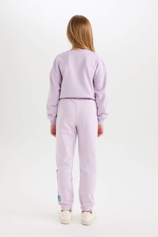 Kız Çocuk Disney Lilo & Stitch Beli Lastikli Standart Fit  Jogger Eşofman Altı