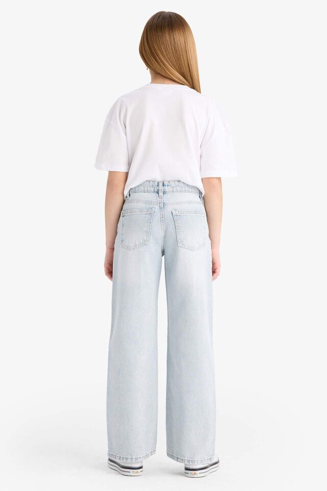 Kız Çocuk Straight Wide Jean Pantolon