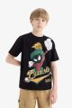 Erkek Çocuk Looney Tunes Bisiklet Yaka Kısa Kollu Tişört