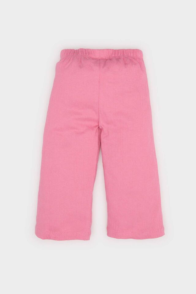 Kız Bebek 2'li Takım Çiçekli Kısa Kollu Bluz Beli Lastikli Pantolon