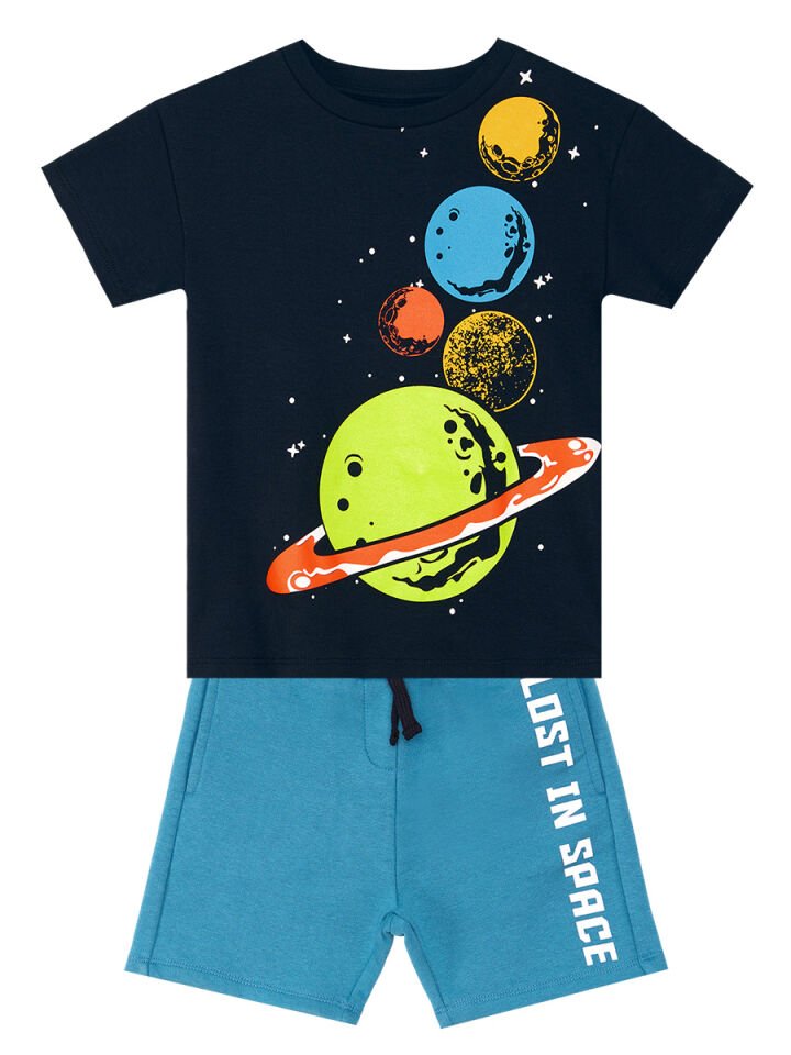 Gezegenler Erkek Çocuk T-shirt Şort Takım