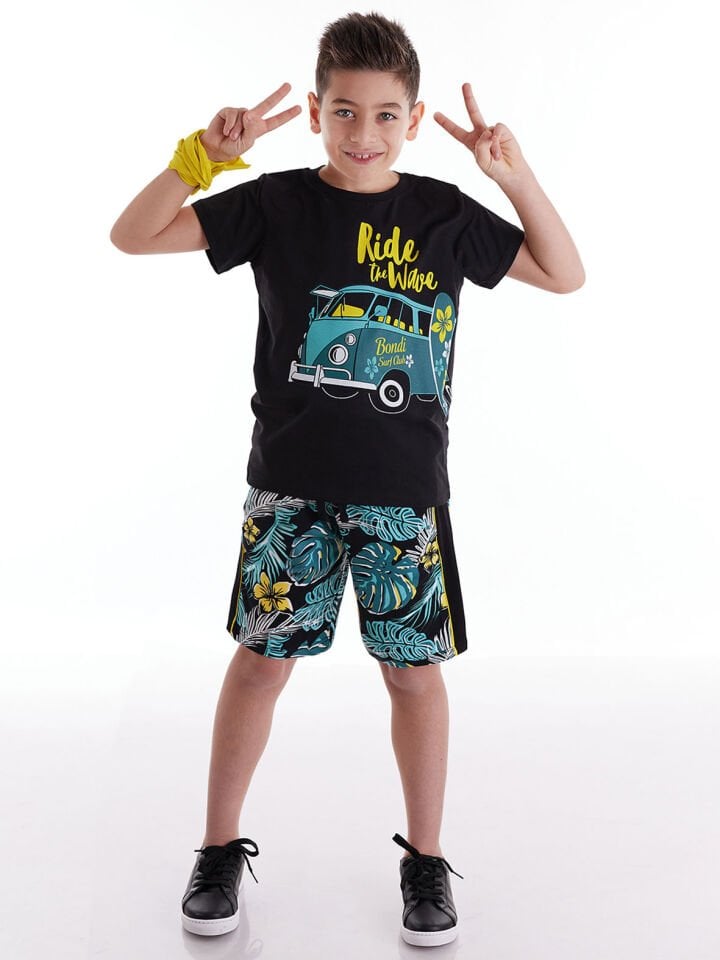 Vosvos Hawai Erkek Çocuk T-shirt Şort Takım