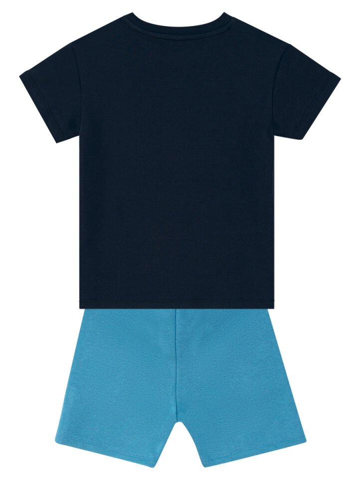 Gezegenler Erkek Çocuk T-shirt Şort Takım 7 Y - Mavi, Siyah