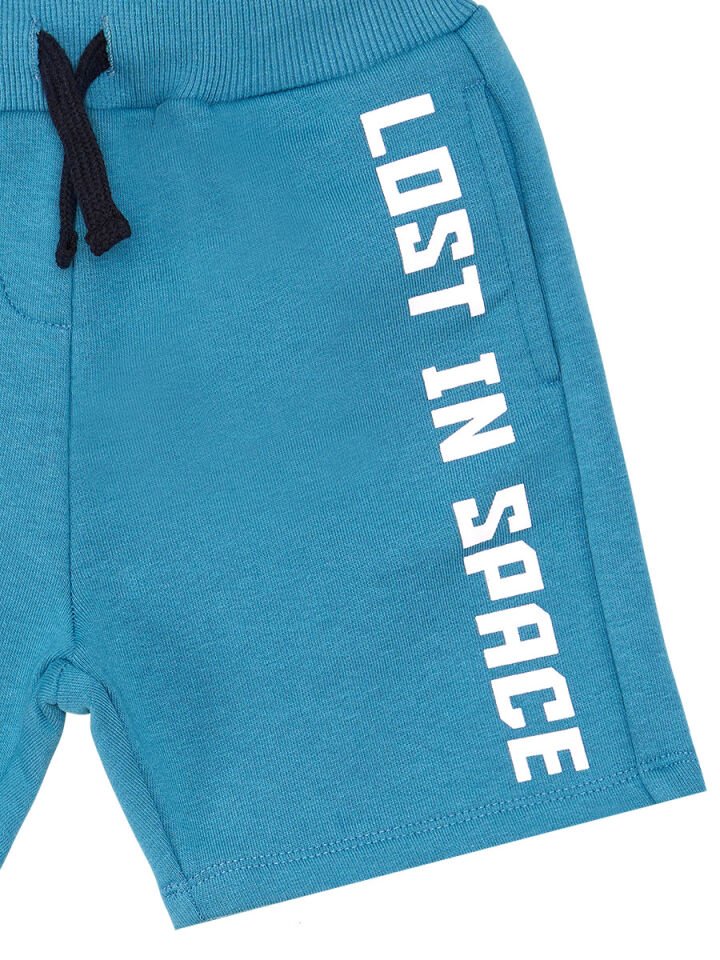 Gezegenler Erkek Çocuk T-shirt Şort Takım 9 Y - Mavi, Siyah