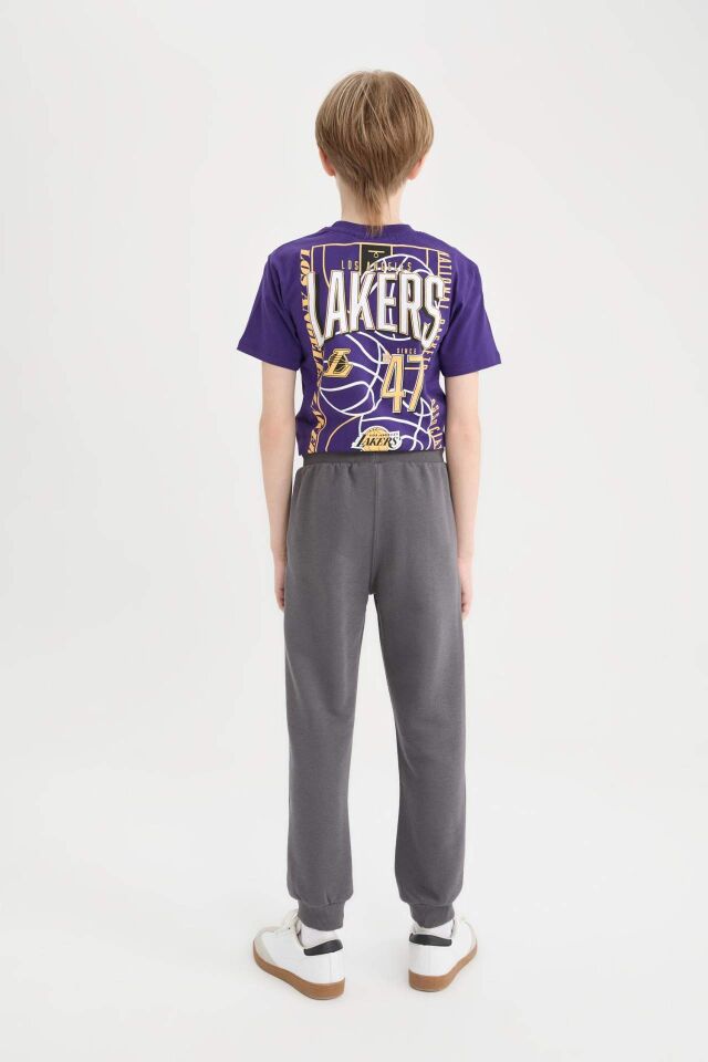 Erkek Çocuk NBA Los Angeles Lakers Beli Paçası Lastikli Cepli Eşofman Altı