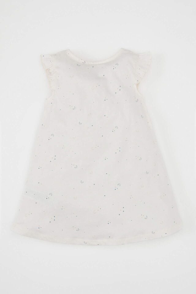 Kız Bebek Yıldız Desenli Kısa Kollu Penye Pijama Takımı