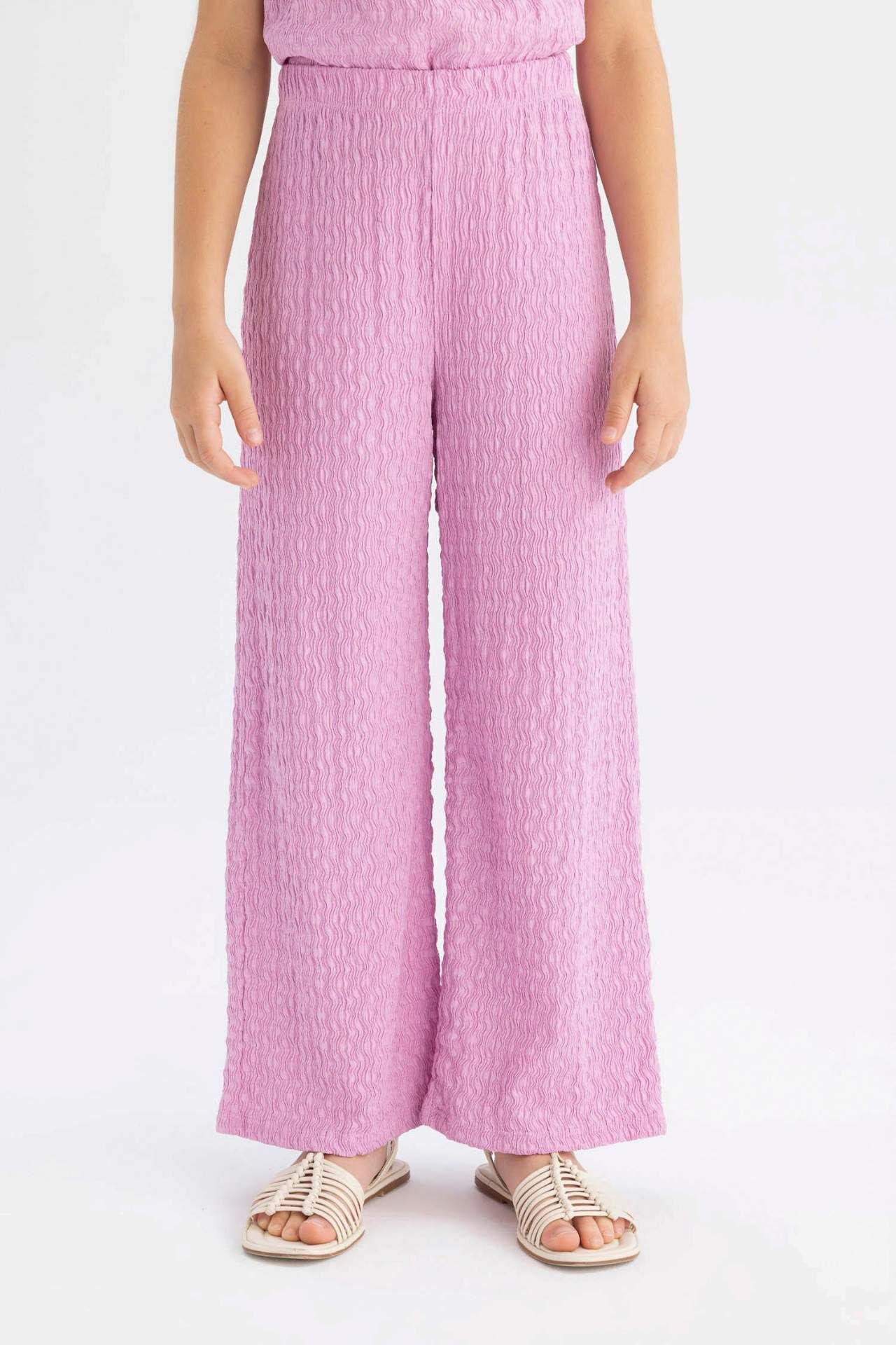 Kız Çocuk Wide Leg Geniş Bol Paça Bürümcük Pantolon