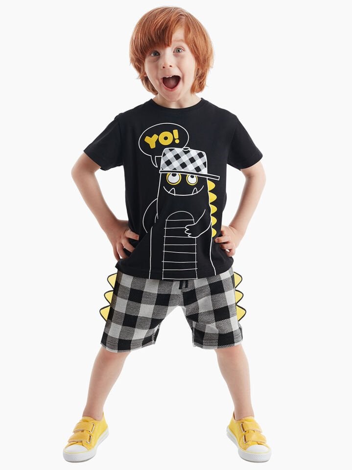 Yo Dino Erkek Çocuk T-shirt Şort Takım
