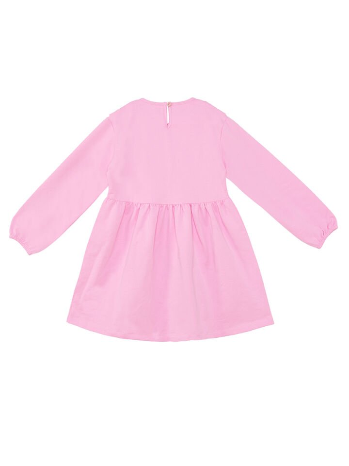 Simli Unicorn Kız Çocuk Pembe Elbise 7 Y - Pembe
