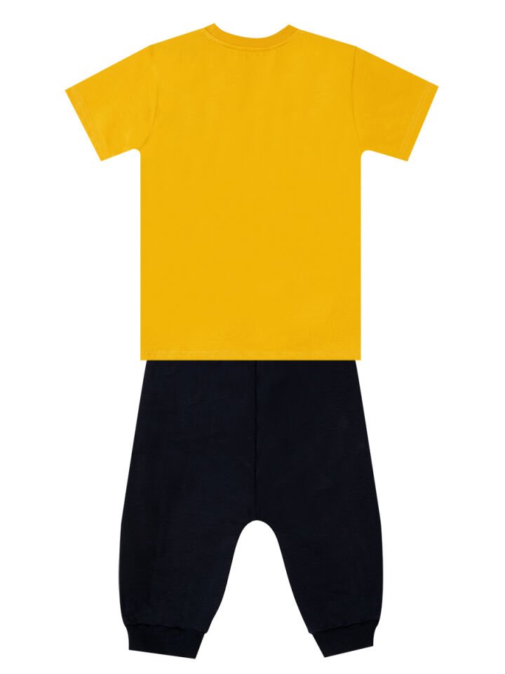 Arslan Erkek Çocuk T-shirt Kapri Şort Takım 8 Y - Hardal