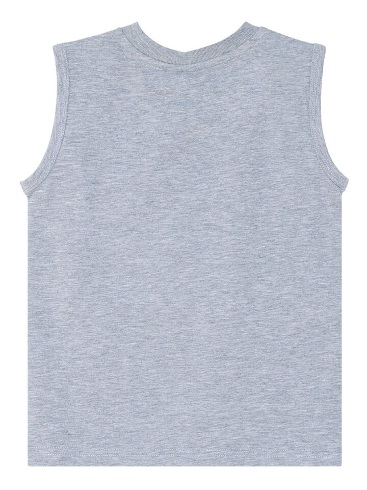 Pizzacı Köpekbalığı Erkek Çocuk T-shirt Şort Takım 3 Y - Gri